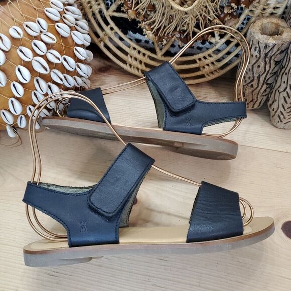 El Naturalista Women's 7/37 Tulip NF30 Ankle Strap Sandal Open Toe Leather Black - Picture 6 of 13